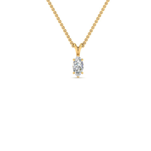 0.25 ct marquise diamond solitaire pendant in yellow gold FDPD8469 MQ 0.25CT NL YG