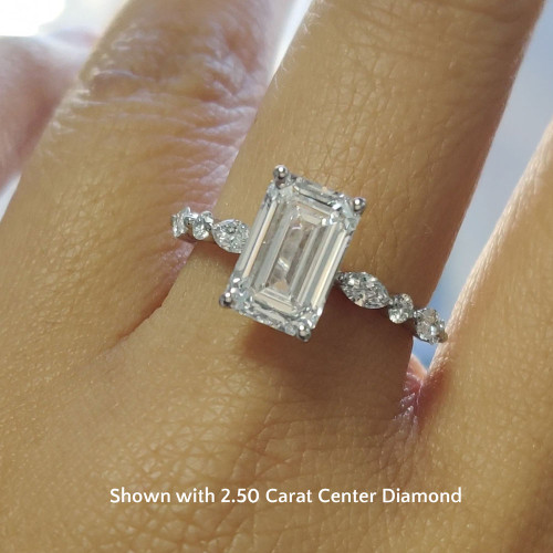 2.75 carat emerald cut high prong setting diamond ring-in-FDWB9398EMRANGEL3-NL-WG