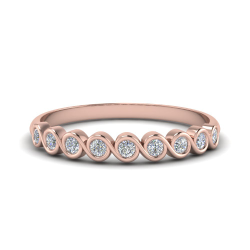 0.40 ct. thin bezel set round diamond anniversary band in 14K rose gold FD123594RO(2.25MM) NL RG