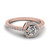 round cut diamond engagement ring in 14K rose gold FD1173ROR NL RG