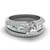 antique baguette asscher diamond bridal set in FD62254AS NL WG
