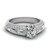 antique baguette oval diamond engagement ring in FD62254OVR NL WG