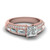 1.50 ct. princess cut 2 row wide band diamond engagement ring in FD62254PRR NL RG