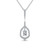 radiant drop diamond necklace in 14K white gold FDPD8489RA NL WG