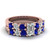 emerald cut basket prong diamond wedding ring set with sapphire in FDENS141EMGSABL NL RG