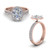 oval shaped halo diamond wedding set in 14K rose gold FD8490OVANGLE1 NL RG