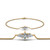 3 stone bracelet for mom in FDBRC8692MD NL YG