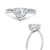 cathedral hidden halo heart shaped diamond ring in white gold FD9788HTR NL WG
