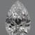 0.58 Carat Pear Lab Grown