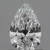 0.58 Carat Pear Lab Grown