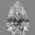 0.58 Carat Pear Lab Grown