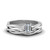 emerald cut vine braided solitaire bridal set in 14K white gold FD8252EM NL WG
