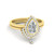 bezel pear shape halo diamond wedding ring set in yellow gold FD 9650 NL YG