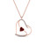 beautiful ruby heart design diamond pendant in FDPD8774GRUDRANGLE2 NL RG