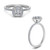 cushion cut halo scalloped pavé diamond ring in white gold FD9364CURANGLE3 NL WG