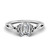 0.50 carat emerald cut twisted celtic diamond ring in FD9286EMR NL WG