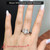 2 carat emerald cut 3 stone lab diamond engagement ring in black gold FD 9634EMRHAND 1