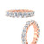 4 carat diamond wedding anniversary asscher cut band in rose gold FD 10203ASANGLE3 4.00CT NL RG