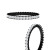 1 carat princess cut diamond eternity band for female in black gold FD10203PRBANGLE3 1.00 CT NL BG