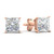 princess cut diamond 10 carat stud earring in rose gold FDEAR10411PRANGLE2 10.00CT NL RG