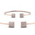 square pave diamond open cuff bracelet in 14K rose gold FDCMJ2610BANGLE2 NL RG