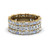 asscher eternity matching band baguette and round in 14K yellow gold FD8335B NL YG