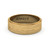 brushed Inlay engraved mens wedding band in FDM287 NL YG