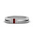 square comfort fit 2 stone ruby band in 14K white gold FDMR1010GRUDR NL WG