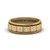 engraved mens band diamond in 14K yellow gold FDM8311 B NL YG EG