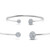flower open cuff diamond bracelet in 14K white gold FDCMJ2841BANGLE2 NL WG