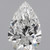 0.57 Carat Pear Lab Grown