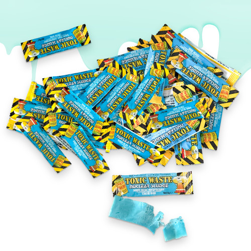 Toxic Waste Nuclear Sludge Blue Raspberry Mini Chew Bars - delicious Pick and Mix Viral Sweets Club sweets and candy