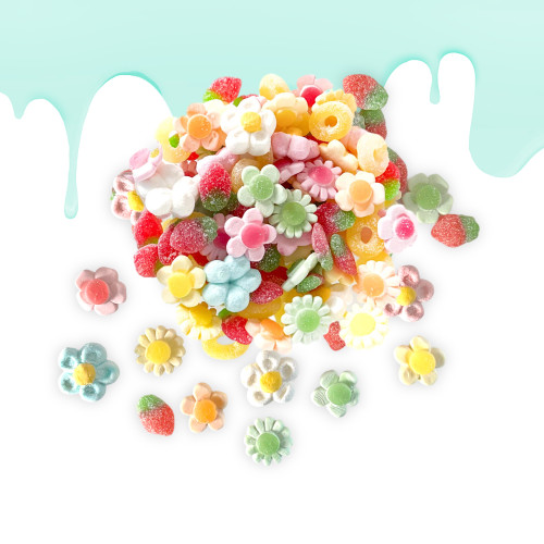 Foam Flowers Viral Sweets Club Mix – delicious Pick and Mix Viral Sweets Club sweets and candy- delicious Pick and Mix Viral Sweets and candy.