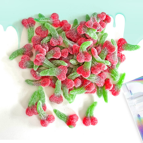 Sour Cherries (Gluten Free, Halal) - delicious Pick and Mix Viral Sweets Club sweets and candy.