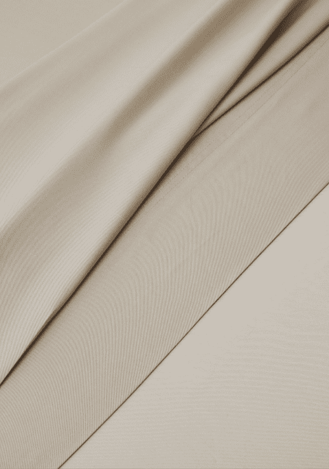 folded beige linens