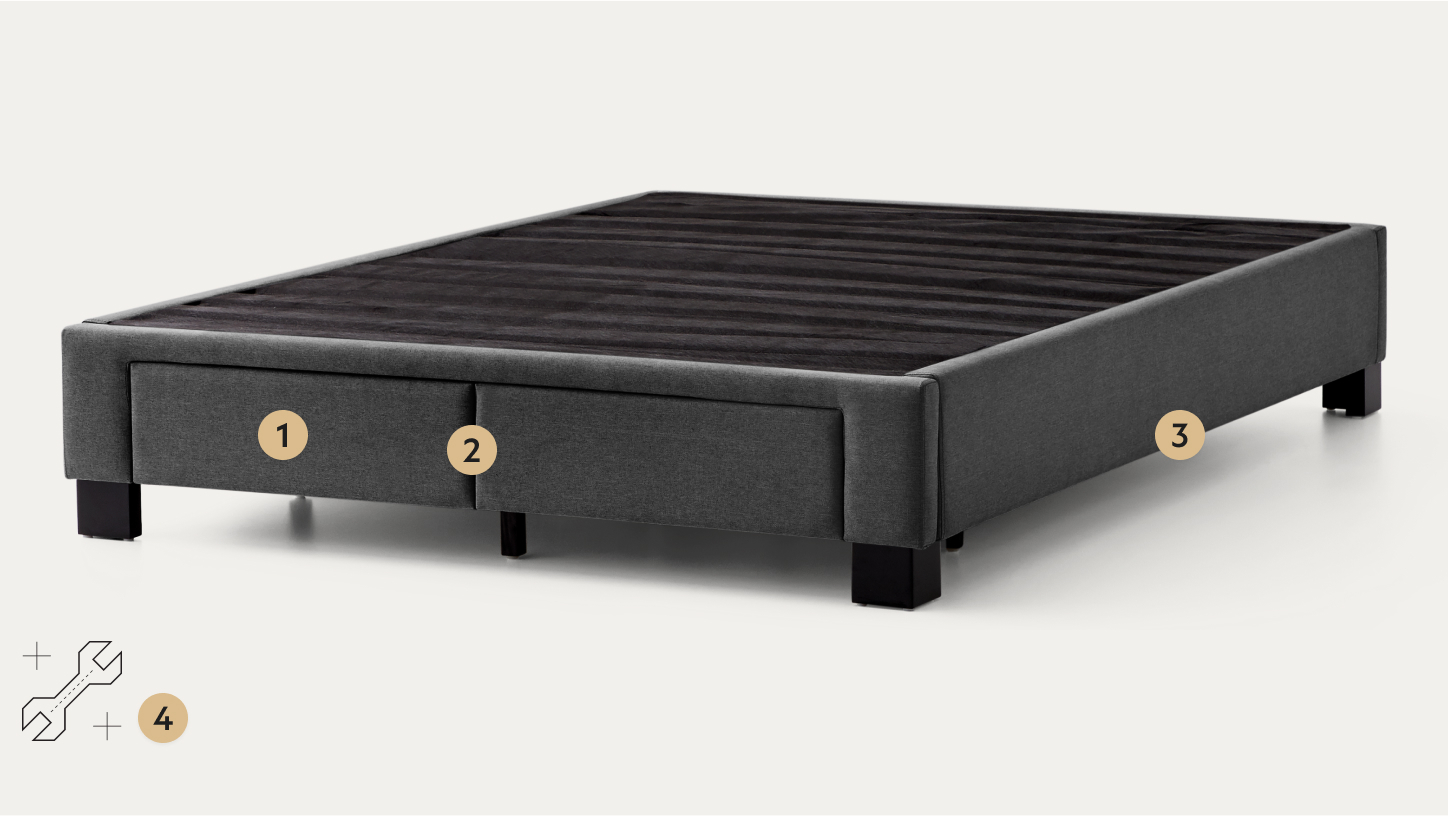 Points on duncan platform bed base