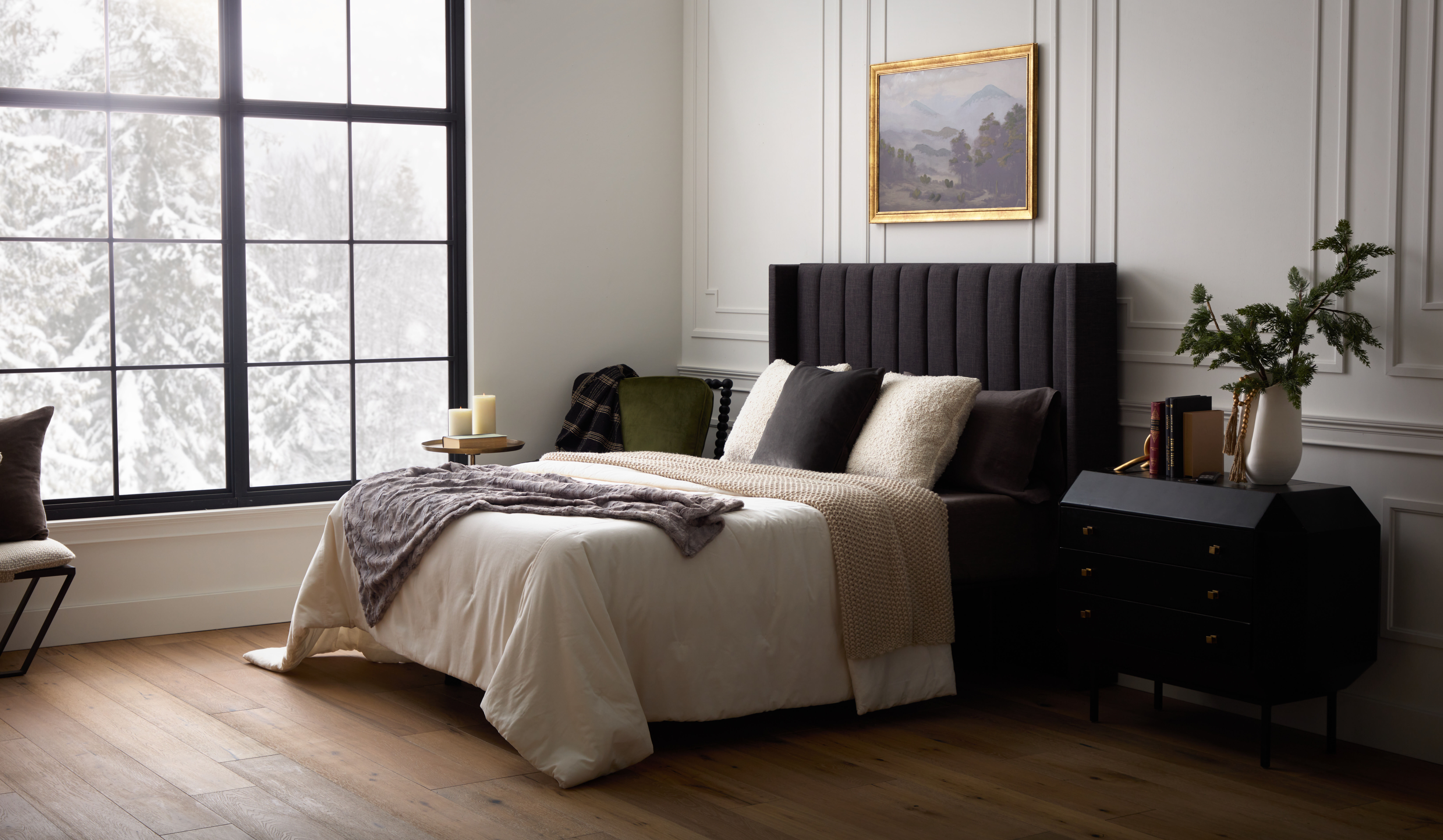 Malouf Mattresses on Duncan Bed Frame.