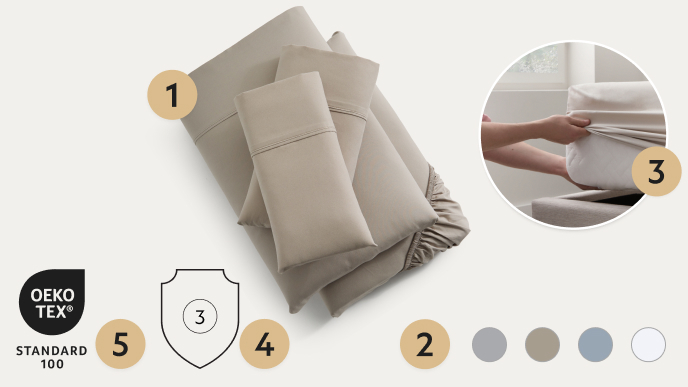 Points on the soft-kit microfiber sheet set