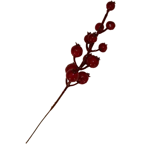 Kirk, 12 burgundy berries on 8" wreath pick 500/cs