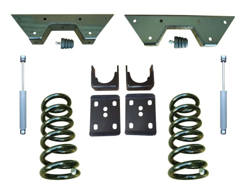 1973-1987 GMC C15 2WD 3"/6" Coil Spring Lowering Kit + Shocks + C-Notch