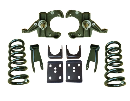 1973-1987 GMC C15 2WD 6"/7-8" Drop Spindle, Coil & Shackle Kit - 1.25" Rotors