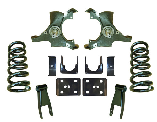 1988-1998 Chevrolet C1500 2WD 4"/7" Spindle + Coil Lowering Kit