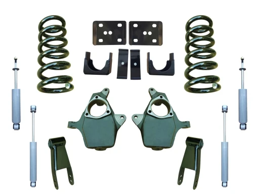 1999-2006 Chevrolet Silverado 1500 2WD V6 5"/7" Lowering Kit + Shocks - Fits 2007 Classic