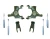 1988-1991 Chevrolet C1500 2WD Standard Cab 2" Front / 1-2" Rear Drop Spindle Kit + Shocks