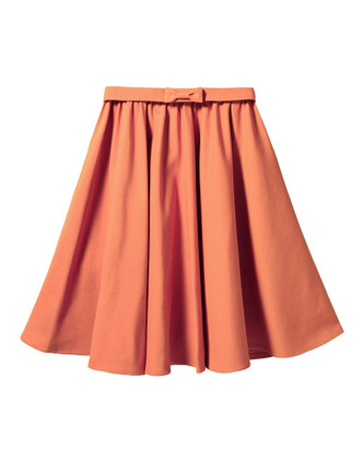 Elegant Skirt with Ribbon Bow