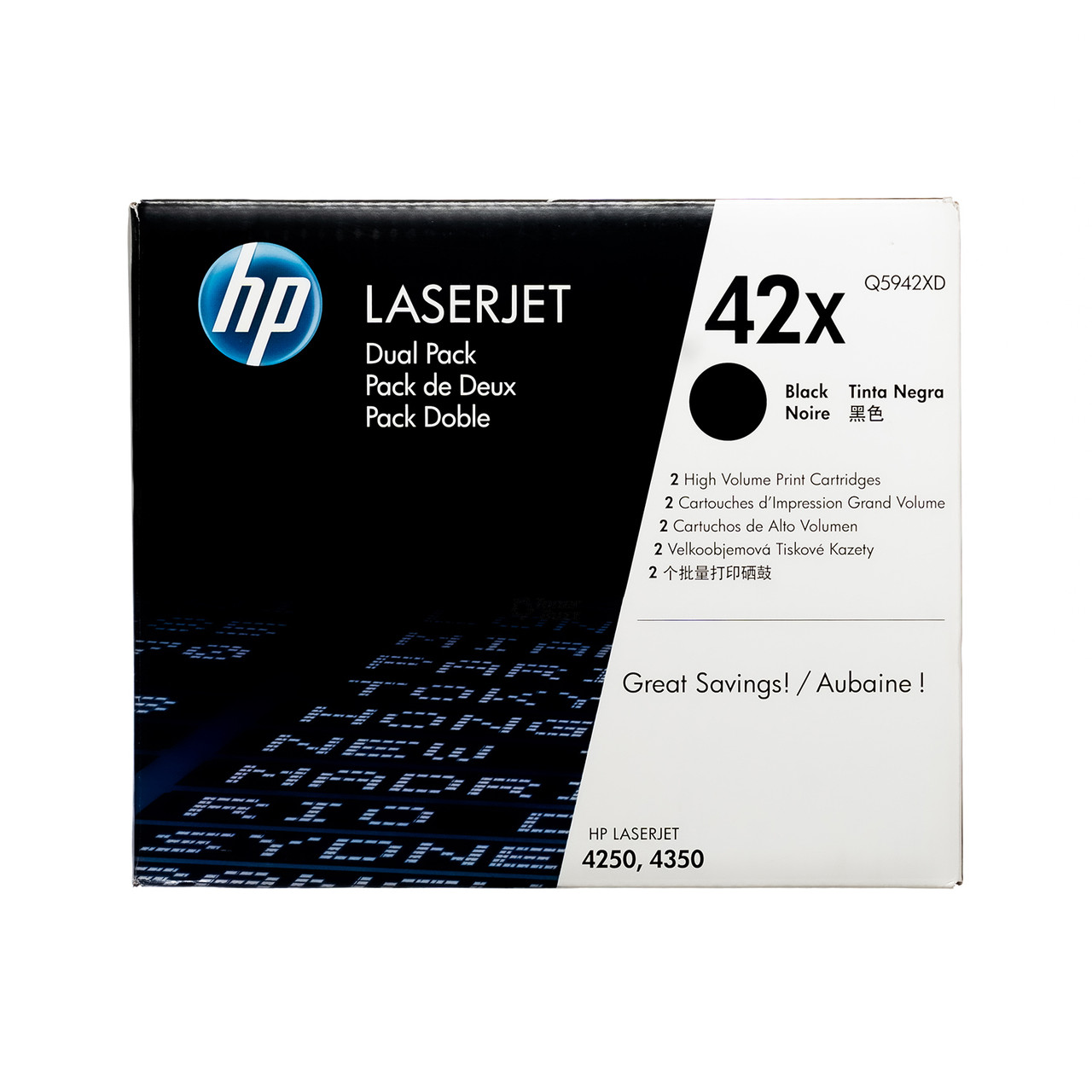 HP LaserJet 14x ブラック トナーカートリッジ　未開封 HP 42X (Q5942XD) 2-Pack | Original HP Dual Pack Black Toner