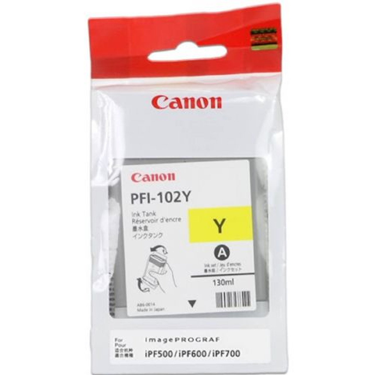 0898B001AA | Canon PFI-102 | Original Canon Ink Cartridge - Yellow