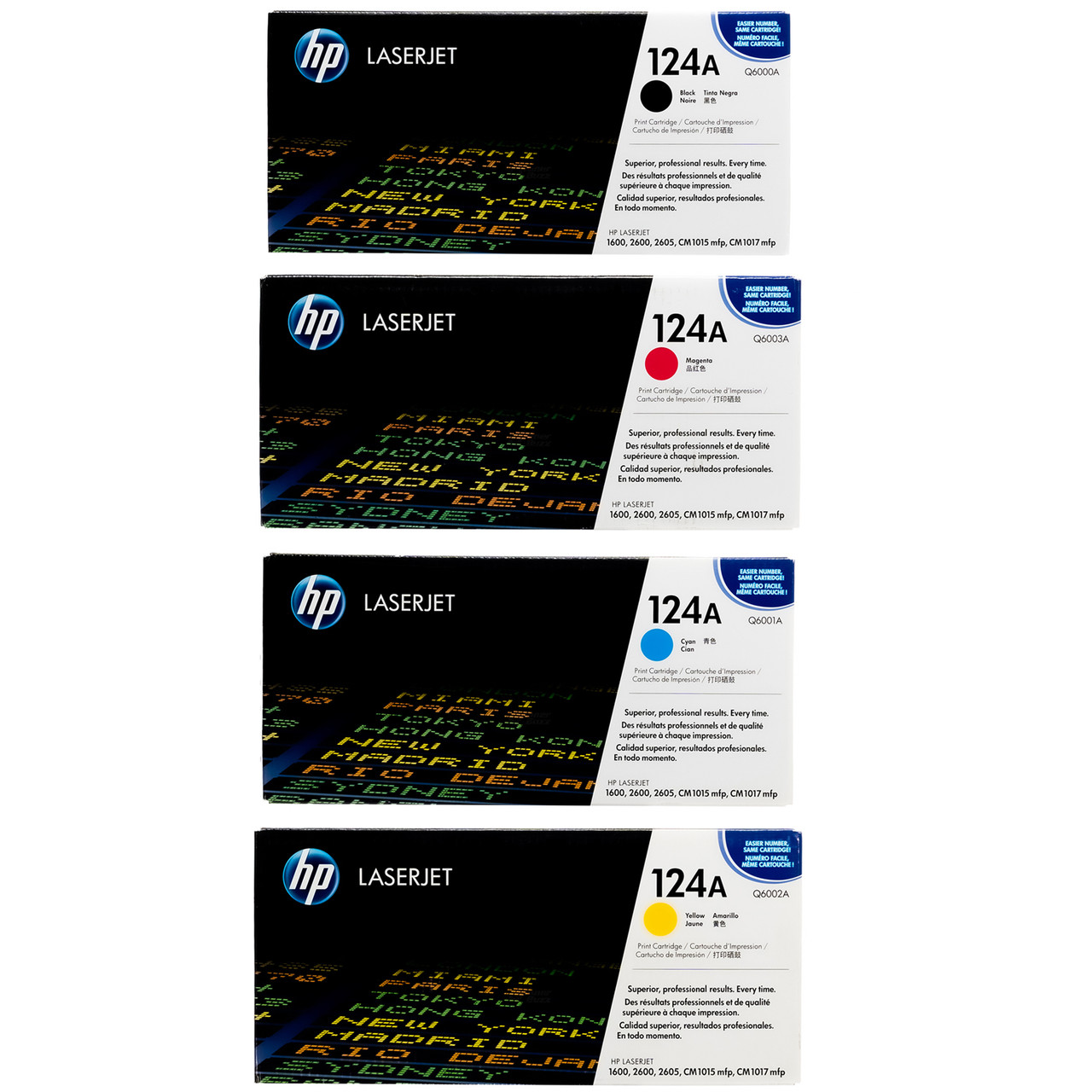 Buy Original Hp 124a Q6000a Q6001a Q6002a Q6003a Bcmy Set Clj 1600 Toner Toner Buzz