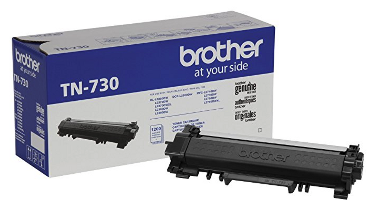Brother Original TN730 Black Toner Cartridge for MFCL2750DW