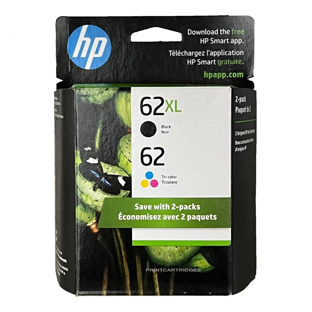 N9H67FN | HP 62XL Black & 62 Tri Color Combo Pack | Original HP